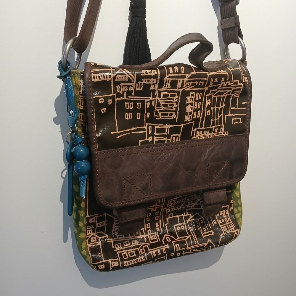 Fossil Key-Per City Scene Crossbody Or Shoulder Messenger Bag - Picture 2 of 14